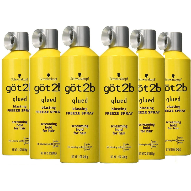 got2b Glue Blasting Freeze Spray 12 oz - 6 Pack (Bulk)
