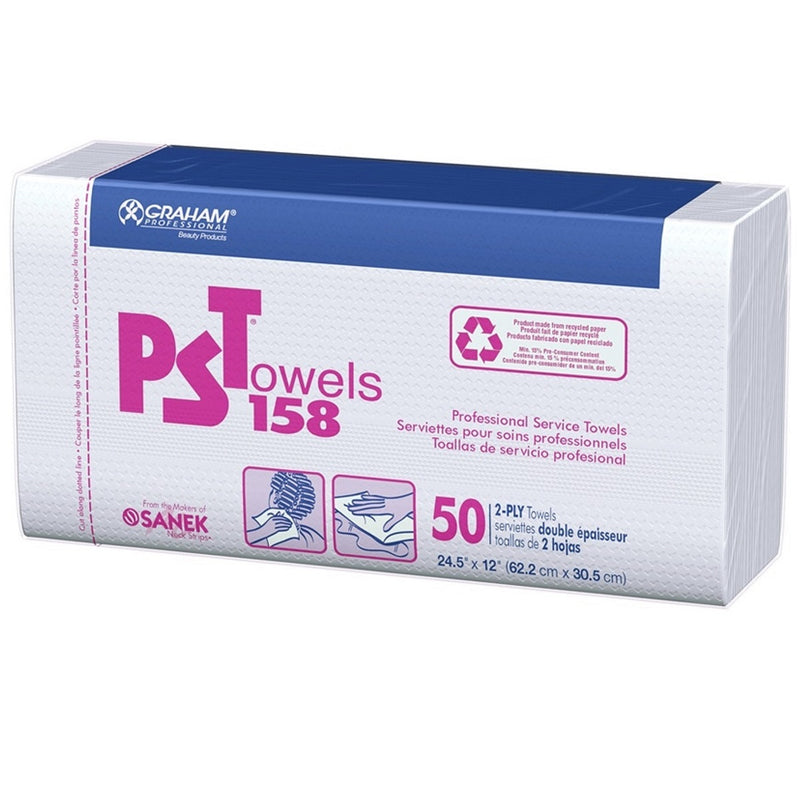 Graham PST Towels 158 2-Ply 500 Towels #16159 - 50 Towels x 10 Pack (Bulk)