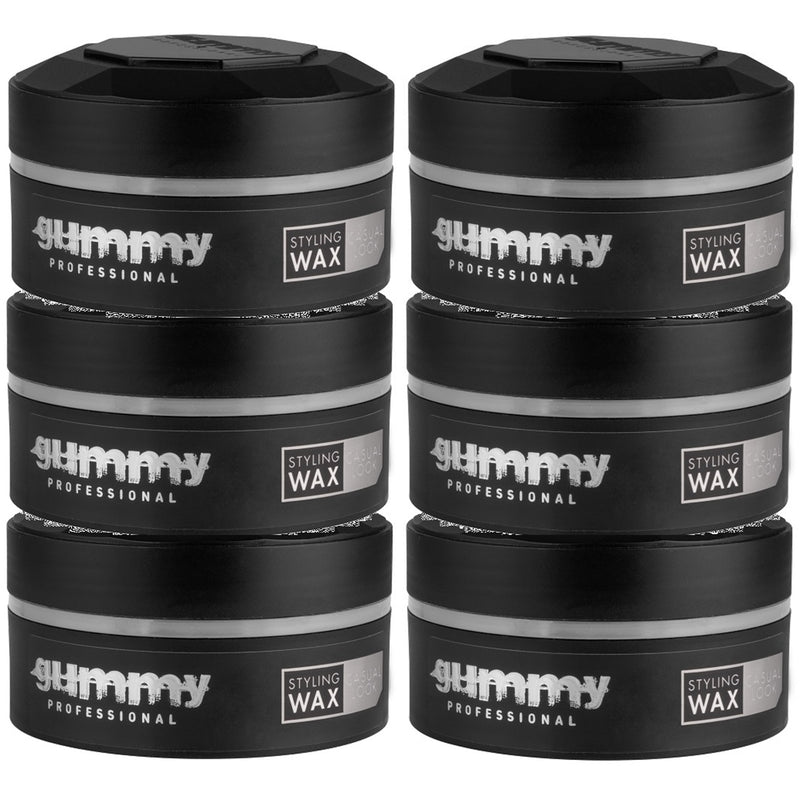 Gummy Styling Wax Casual Look 5 oz - 6 Pack (Bulk)