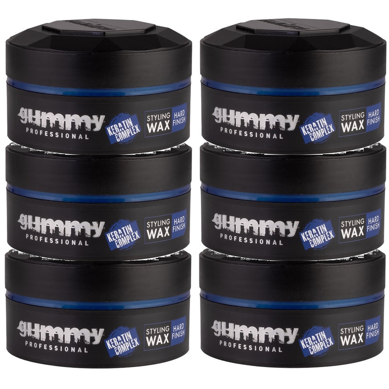 Gummy Styling Wax Hard Finish 5 oz - 6 Pack (Bulk)