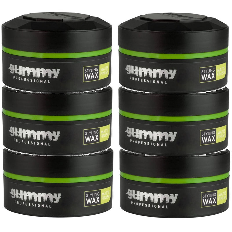 Gummy Styling Wax Matte Finish 5 oz - 6 Pack (Bulk)