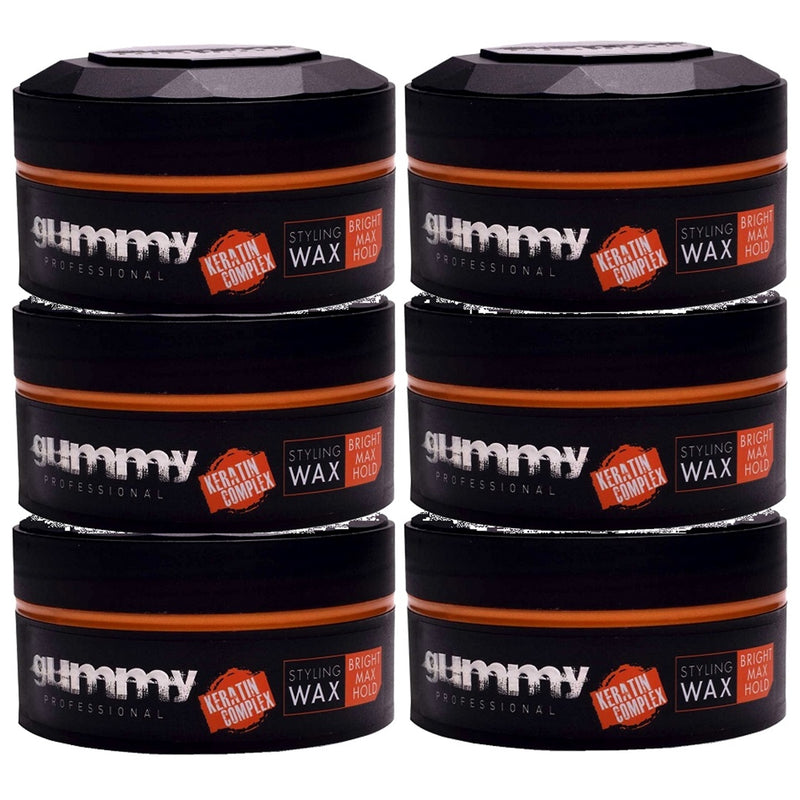 Gummy Styling Wax Bright Wax Hold 5 oz - 6 Pack (Bulk)