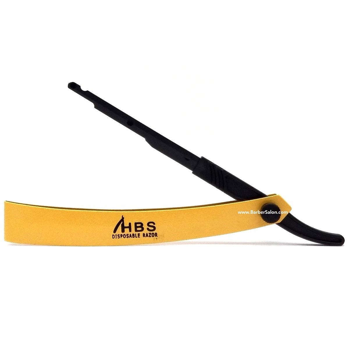 HBS Metal Straight Razor Handle Gold — ibarber.com