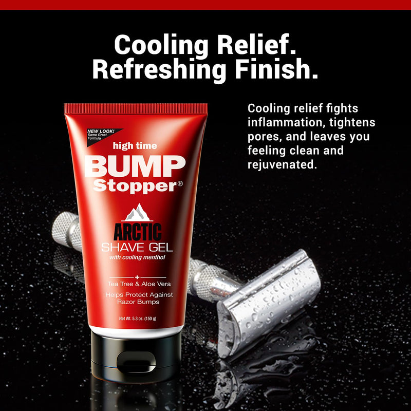High Time Bump Stopper Arctic Shave Gel with Cooling Menthol 5.3 oz