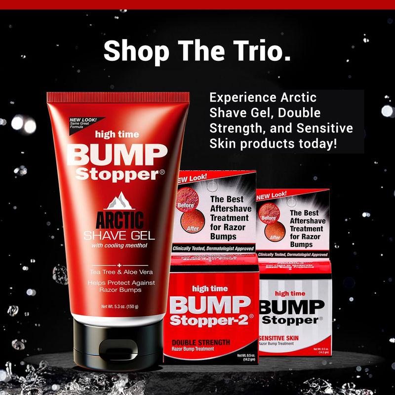 High Time Bump Stopper Arctic Shave Gel with Cooling Menthol 5.3 oz