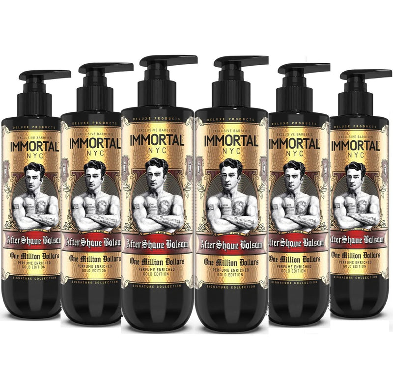 Immortal One Million Dollars After Shave Balsam 11.8 oz - 6 Pack (Bulk)