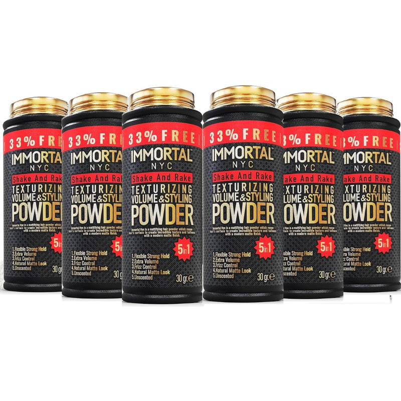 Immortal 5 in 1 Volume and Styling Powder 30g - 6 Pack (Bulk)