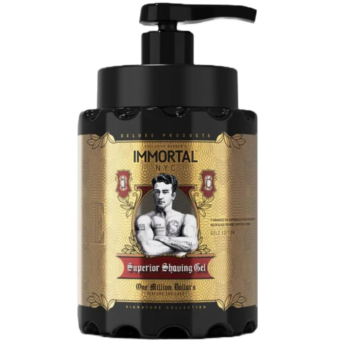 Immortal One Million Dollars Superior Shaving Gel 34 oz