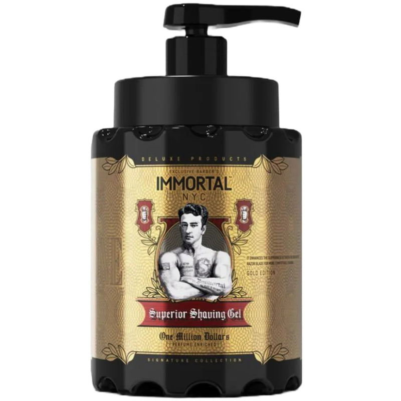 Immortal One Million Dollars Superior Shaving Gel 34 oz - 6 Pack (Bulk)