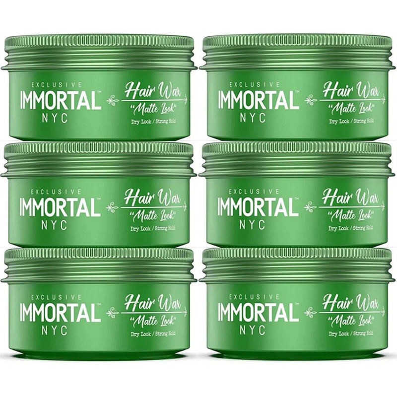 Immortal Hair Wax - Matte Look 5.07 oz - 6 Pack (Bulk)