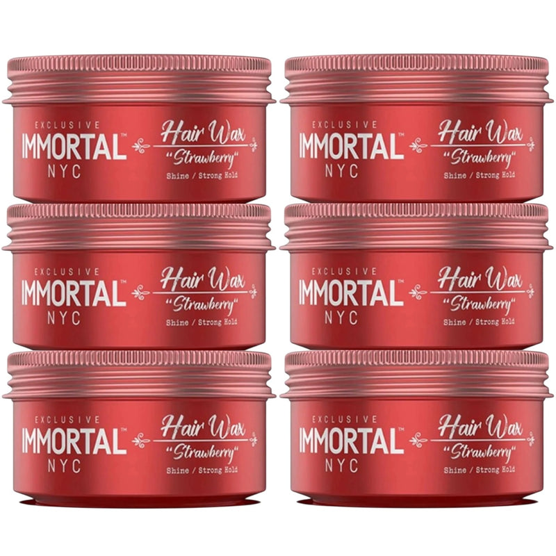 Immortal Exclusive Hair Wax - Strawberry 5.07 oz - 6 Pack (Bulk)