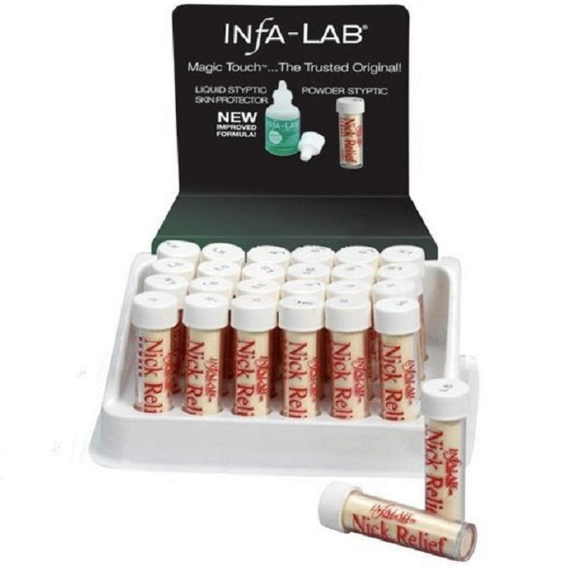Infalab Magic Touch Styptic Skin Protector Powder 0.1 oz - 24 Pack (Bulk)