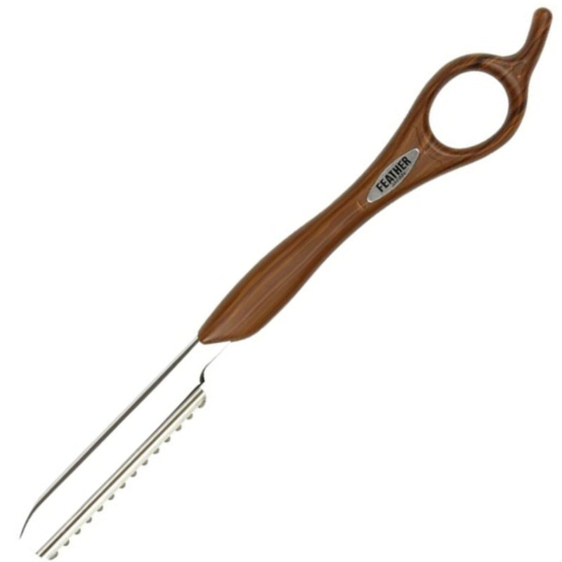 Jatai Feather Styling Razor - Wood Lock with Holster #SR-WL
