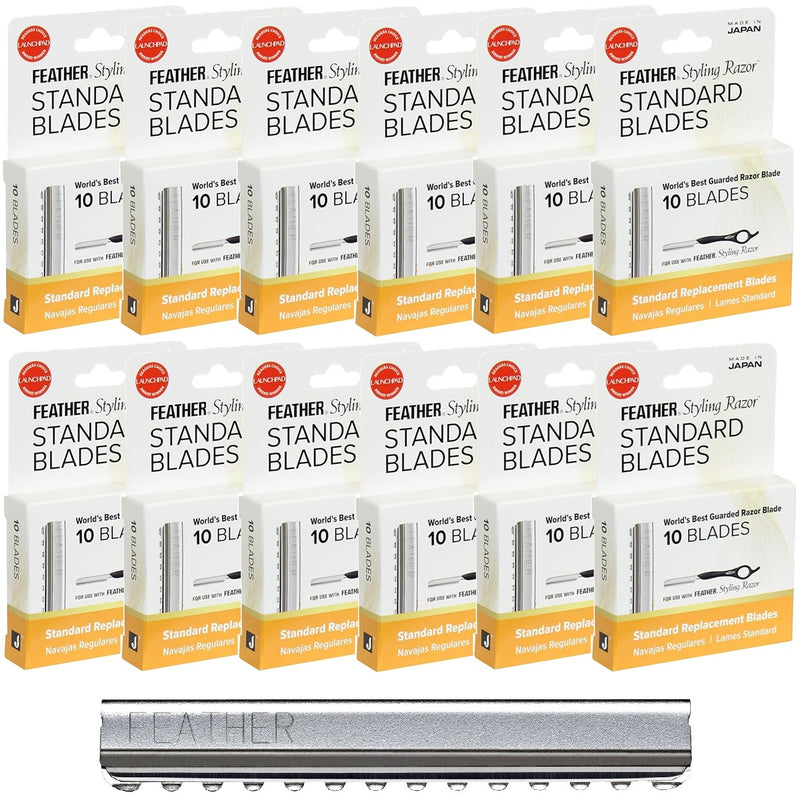 Jatai Feather Styling Razor Standard 120 Blades #F1-20-100 - 10 Blades x 12 Pack (Bulk)