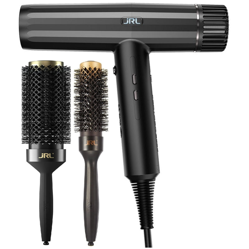 JRL Forte Pro Dryer + FREE 2-Piece Mixed Bristle Round Brushes (2", 1-1/4") #FP2401
