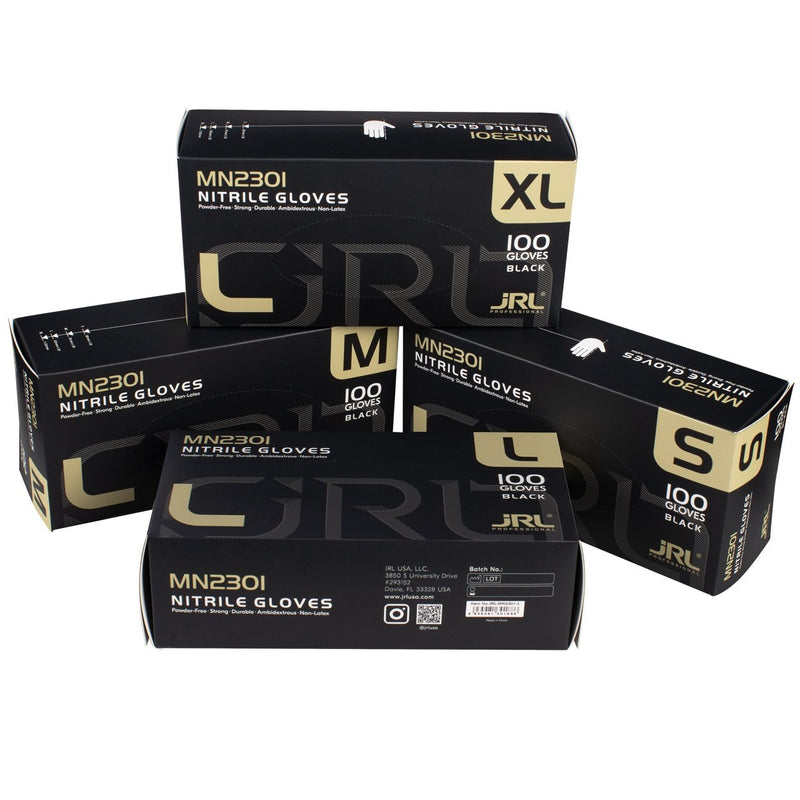 JRL Professional Nitrile Gloves Black 100 Pcs #JRL-MN2301 [S to XL Available]