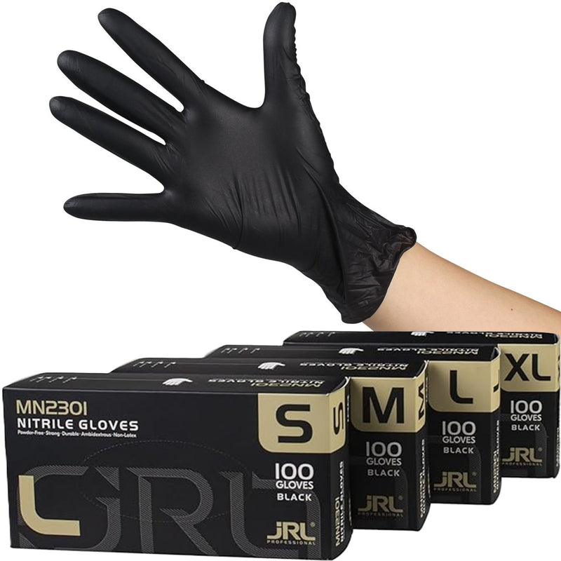 JRL Professional Nitrile Gloves Black 100 Pcs #JRL-MN2301 [S to XL Available]