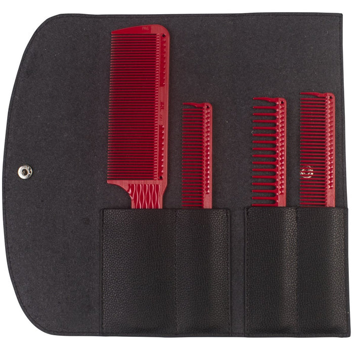 JRL 4-Pack Barber Comb Set with Bag #JRL-J001