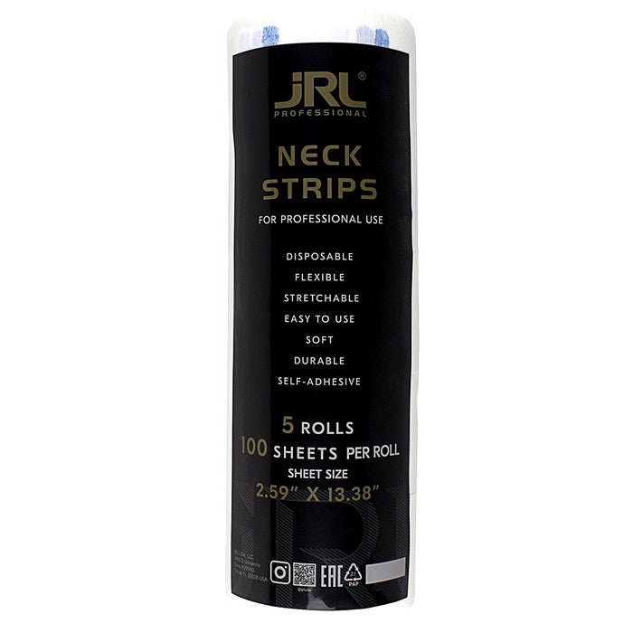 JRL Neck Strips Rolls White 500 Strips #JRL-LP23014