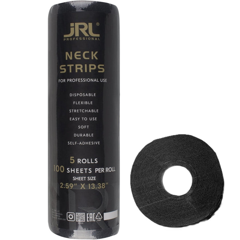 JRL Neck Strips Rolls Black 500 Strips #JRL-LP23015