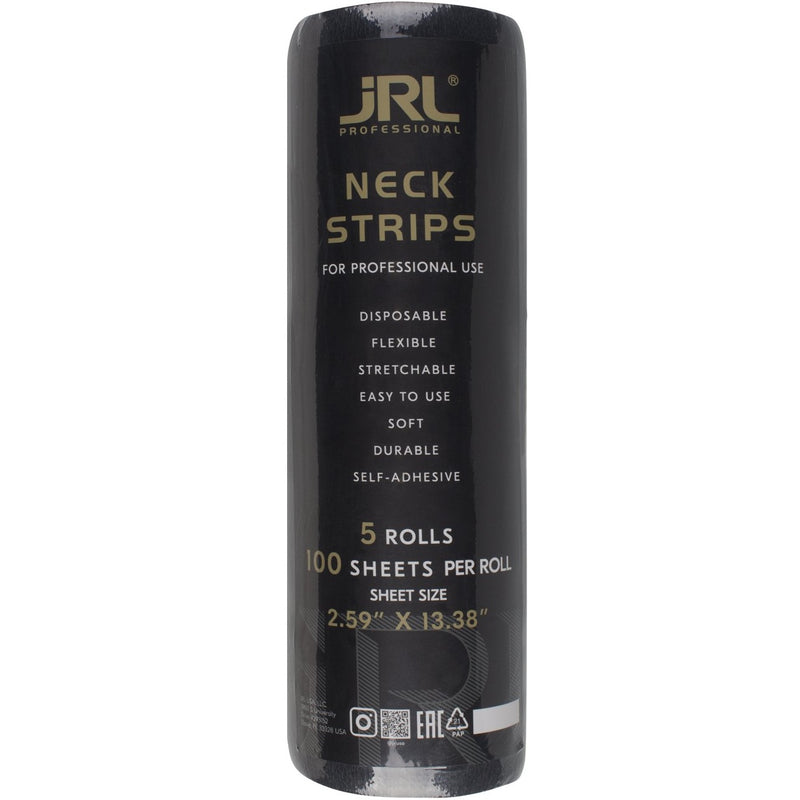 JRL Neck Strips Rolls Black 500 Strips #JRL-LP23015