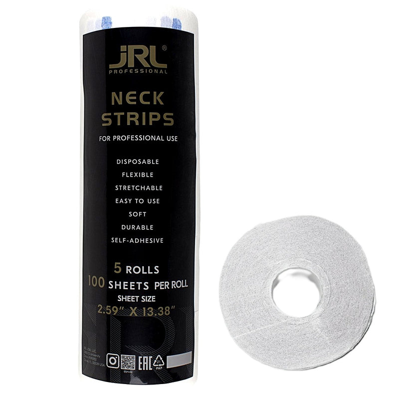 JRL Neck Strips Rolls White 500 Strips #JRL-LP23014
