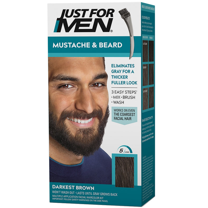 Just for Men Mustache & Beard Brush-In Color Kit [Various Color Options]
