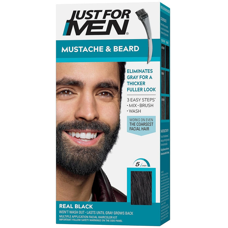 Just for Men Mustache & Beard Brush-In Color Kit [Various Color Options]