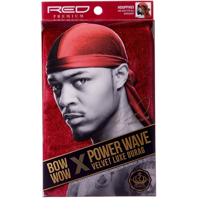 Red by Kiss Bow Wow X Power Wave Velvet Luxe Durags [10 Color Options]
