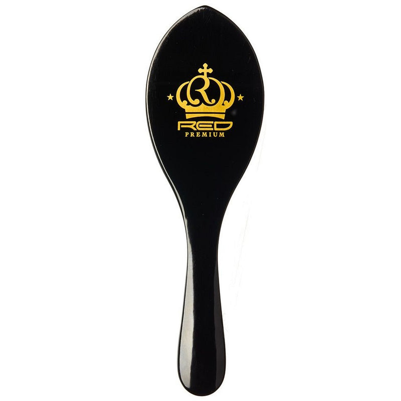 Red Premium Bow Wow X 360 Power Wave Boar Wave Brush Medium Soft Bristles #BR16