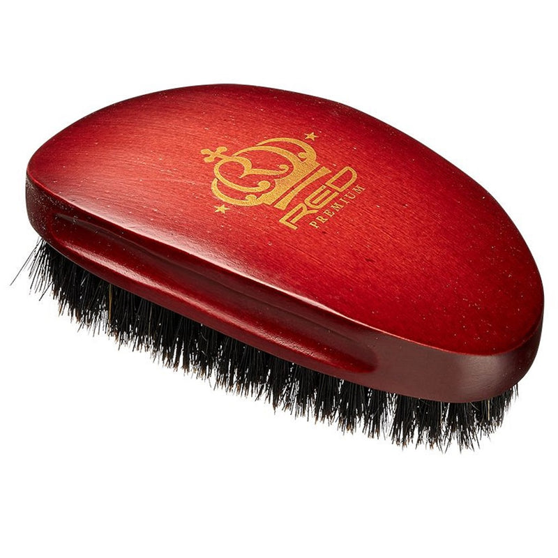 Red Premium Bow Wow X 360 Power Wave Boar Palm Brush Soft Bristles #BR17