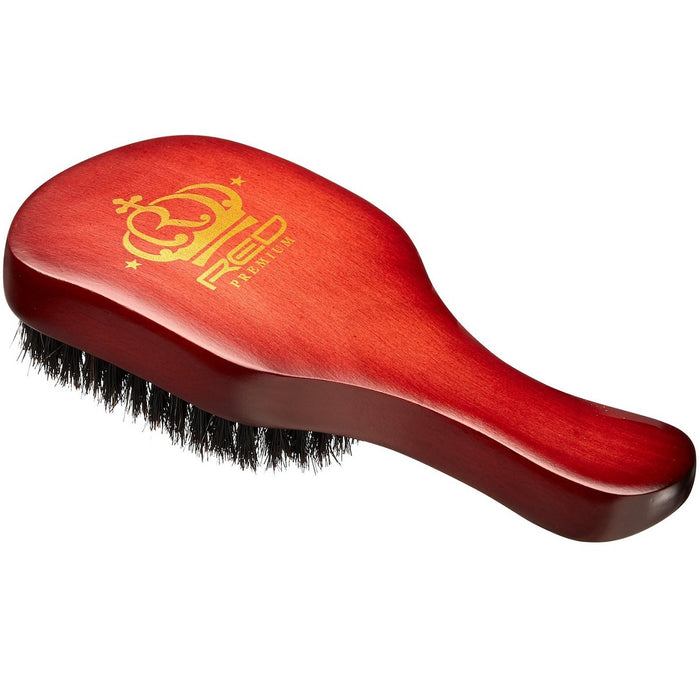 Red Premium Bow Wow X 360 Power Wave Boar Club Brush Soft Bristles #BORP05