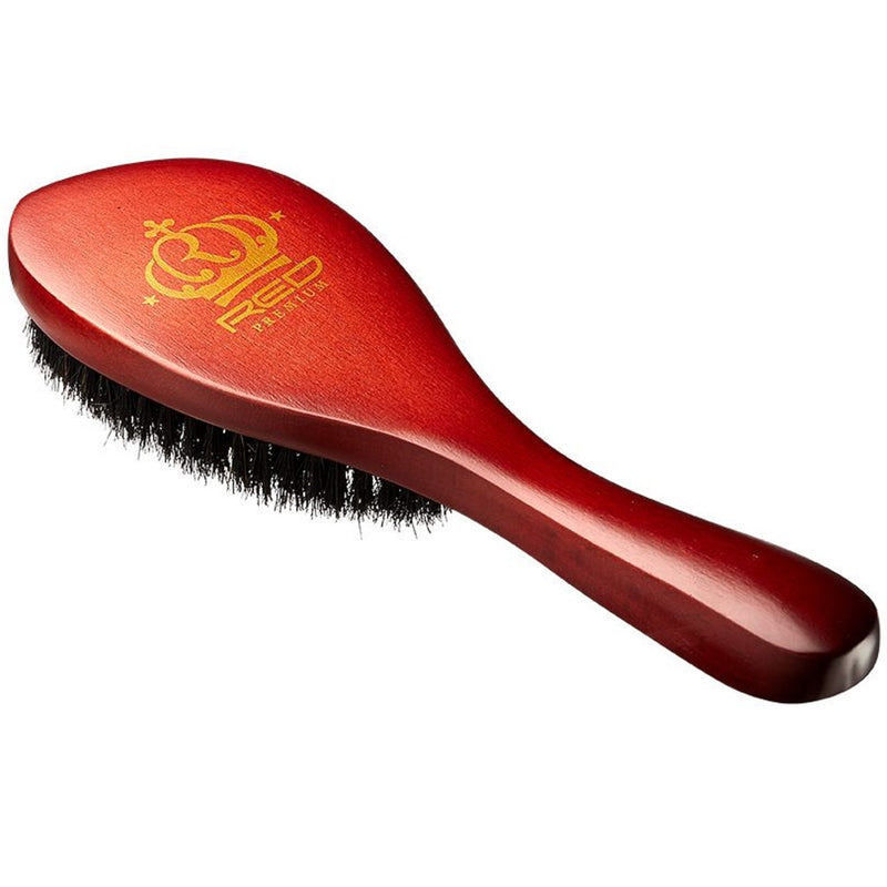 Red Premium Bow Wow X 360 Power Wave Boar Wave Brush Soft Bristles #BORP06