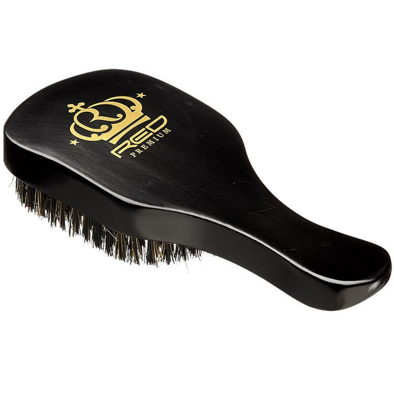Red Premium Bow Wow X 360 Power Wave Mixed Boar Club Brush Medium Hard Bristles #BORP11