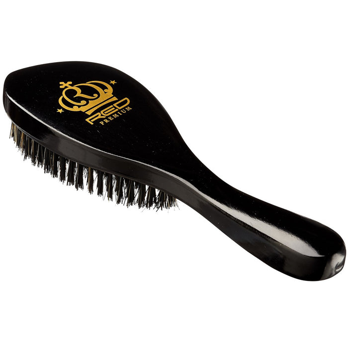 Red Premium Bow Wow X 360 Power Wave Mixed Boar Wave Brush Medium Hard Bristles #BR25