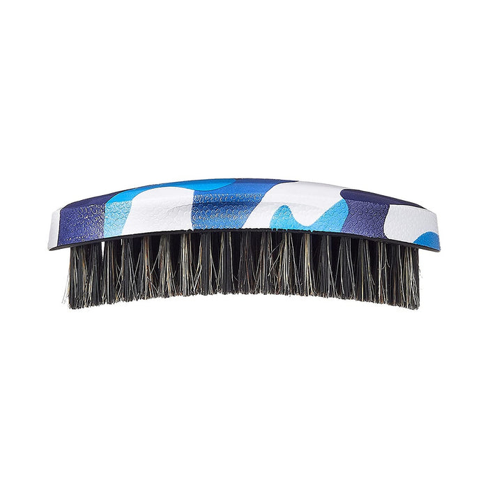 Red Premium Bow Wow X Pocket Wave Boar Brush with Case Medium Bristles [Blue Camo] #BR06