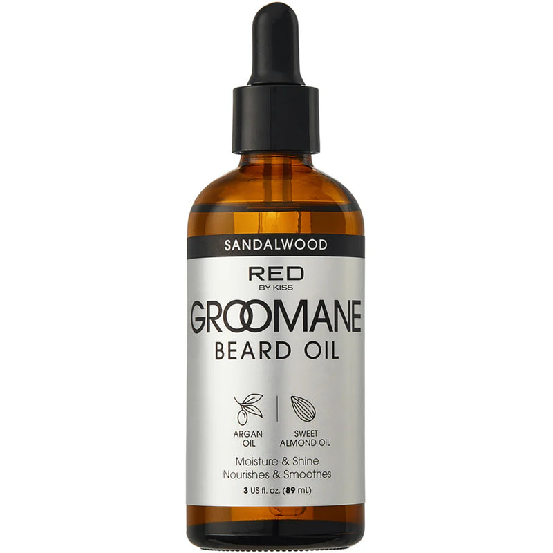Red by Kiss GROOMANE Beard Oil Sandalwood 3 oz #GR20