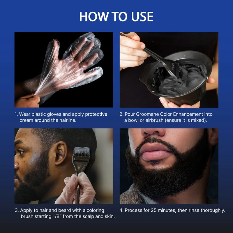 Red Pro GROOMANE Beard & Lined Color Enhancement - For Beard & Hairline 3.5 oz [3 Color Options]