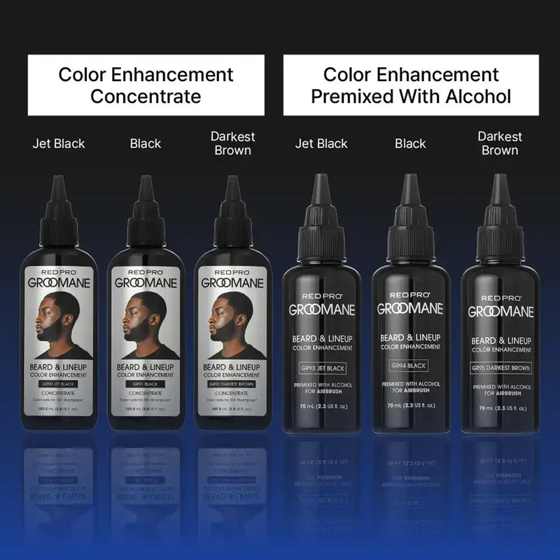 Red Pro GROOMANE Beard & Lined Color Enhancement - Premixed for Airbrush 2.3 oz [3 Color Options]