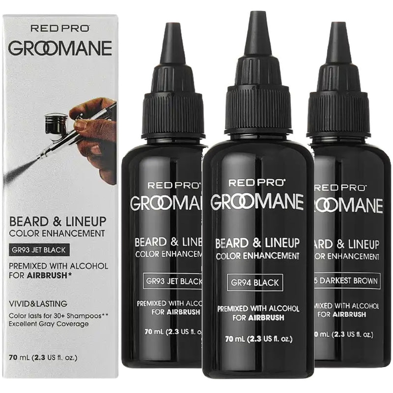 Red Pro GROOMANE Beard & Lined Color Enhancement - Premixed for Airbrush 2.3 oz [3 Color Options]
