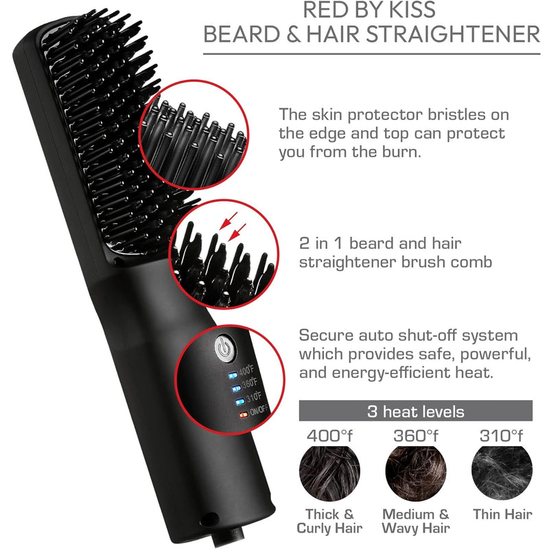 Red by Kiss Beard & Hair Straightener #HC16