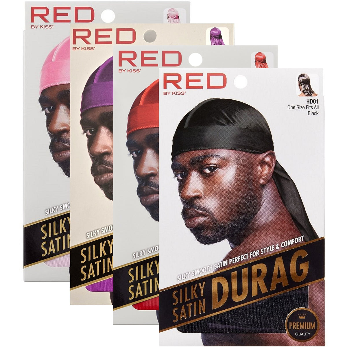 Red by Kiss Silky Satin Durags [8 Color Options] — ibarber.com
