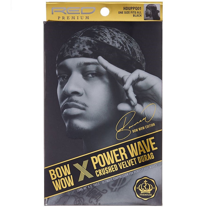 Red Premium Bow Wow X Power Wave Crushed Velvet Durags