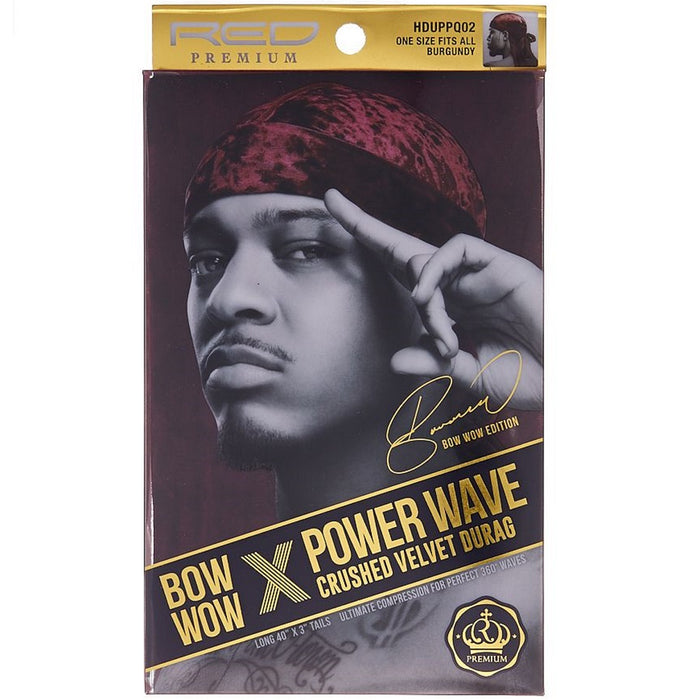 Red Premium Bow Wow X Power Wave Crushed Velvet Durags