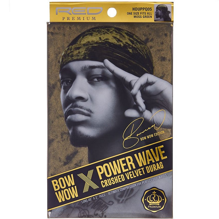 Red Premium Bow Wow X Power Wave Crushed Velvet Durags