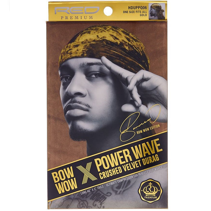 Red Premium Bow Wow X Power Wave Crushed Velvet Durags