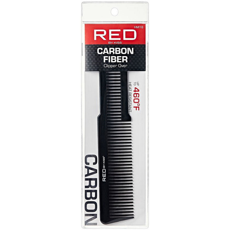 Red by Kiss Carbon Fiber Clipper Over Comb #HM18