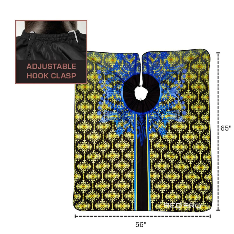 Red Pro Professional Barber Cape Extra Large - Baroque Luxe #SA14
