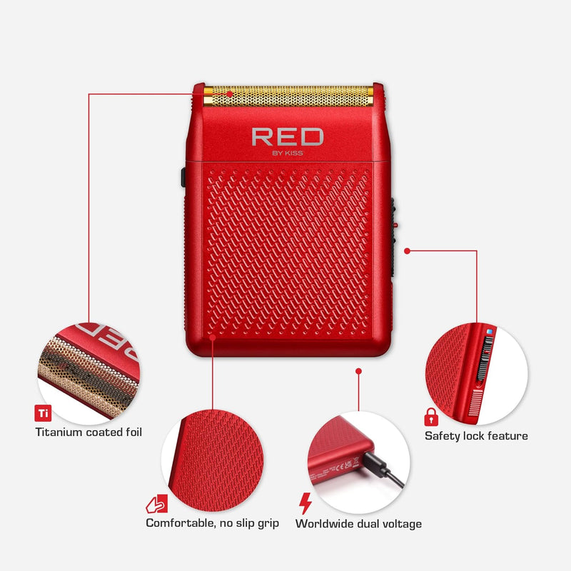 Red by Kiss Cordless Mini Shaver Red #SV01