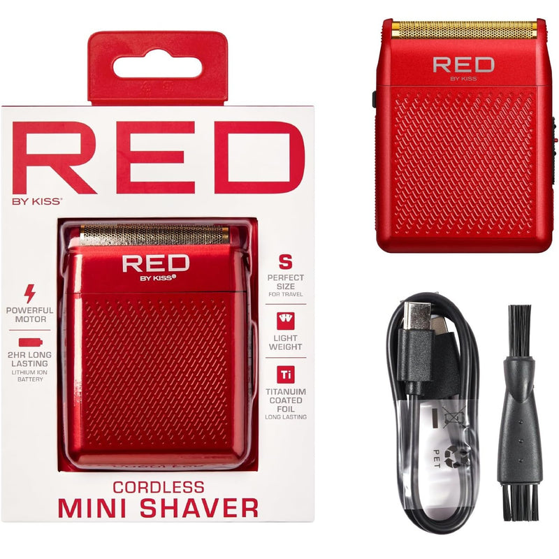 Red by Kiss Cordless Mini Shaver Red #SV01